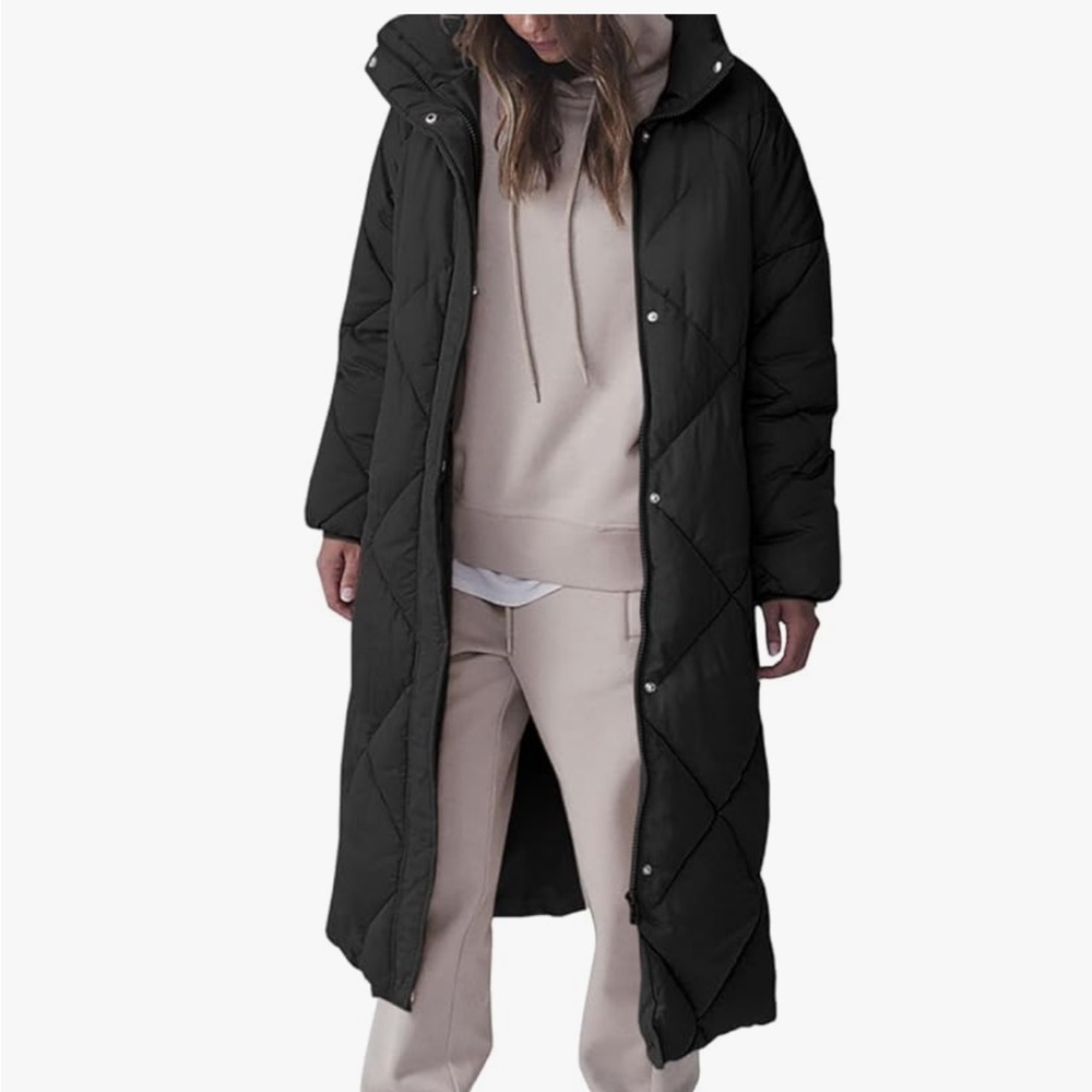 Black Long Puffer Coat